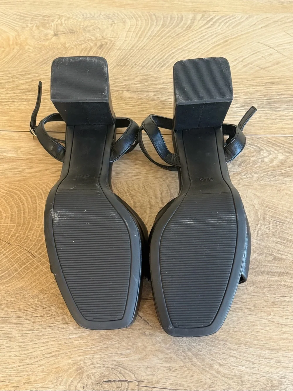 a new day Black Platform Ankle-Strap Sandals